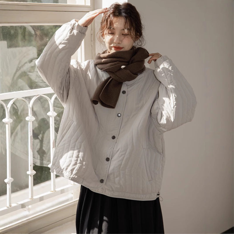 🔥雙排扣拉鍊棉服外套