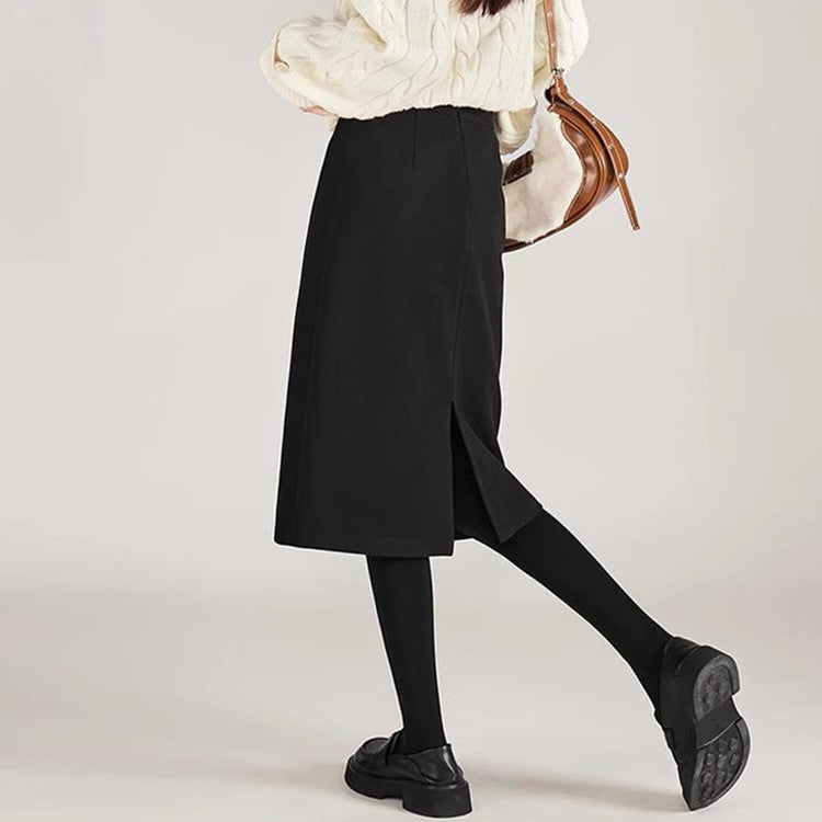 高腰微A字半身裙